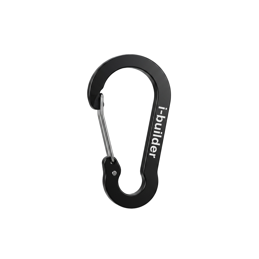 Instruction cards attached with a carabiner