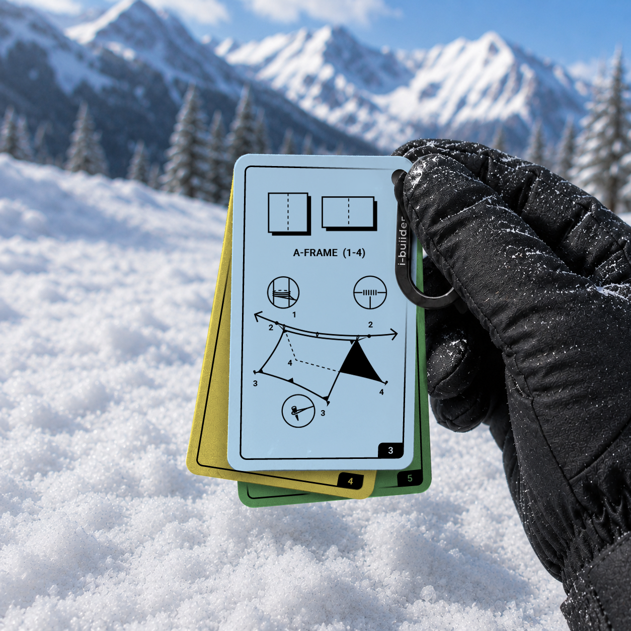 A compact waterproof visual instruction card