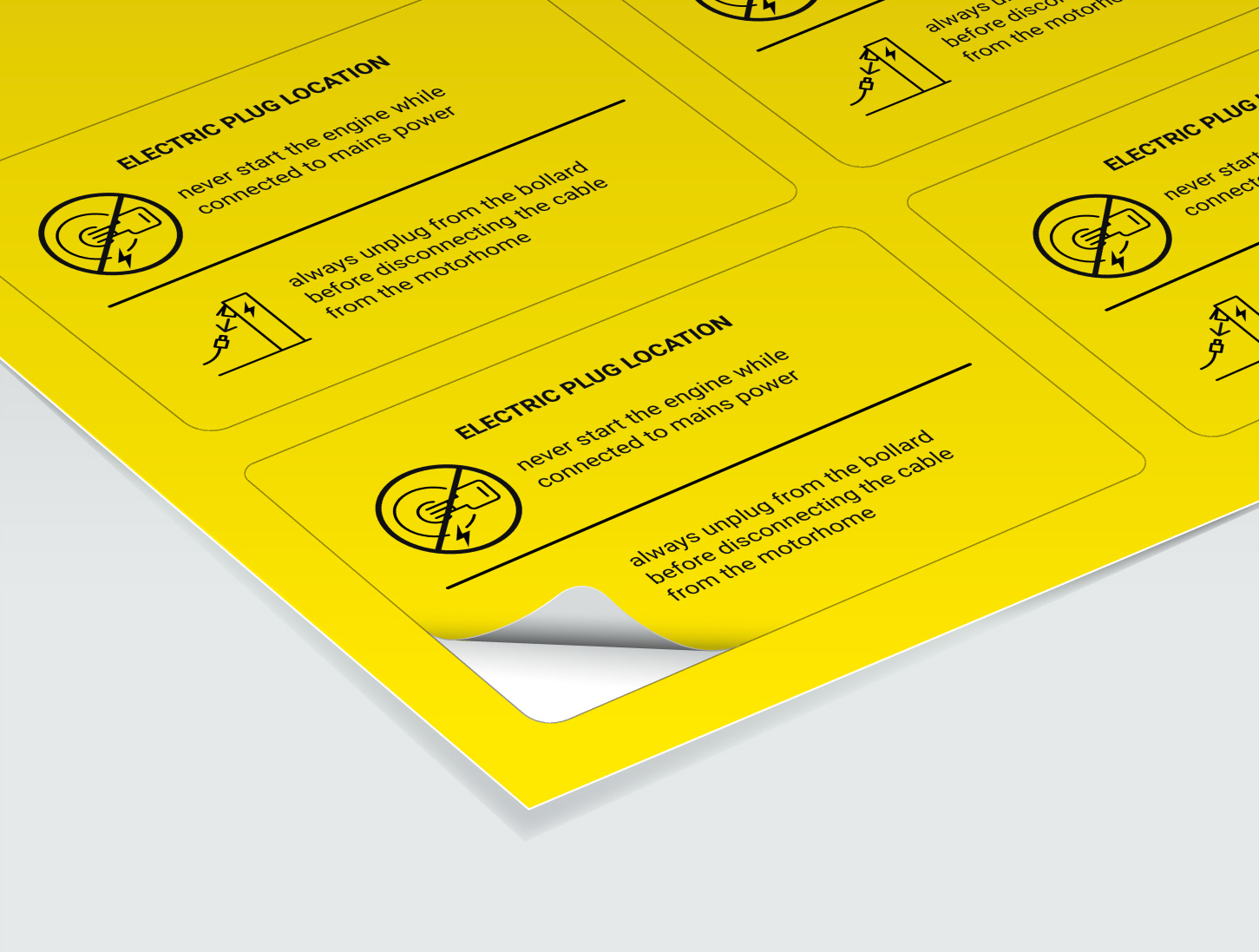 Rectangular sticker